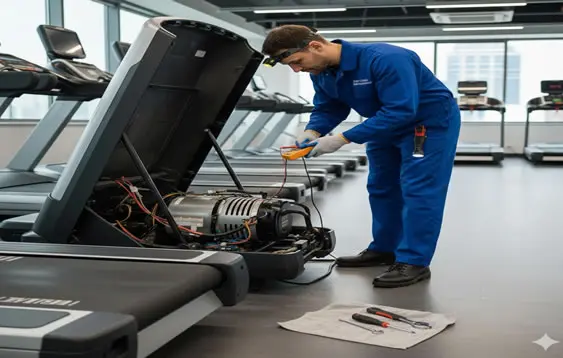 Perawatan berkala treadmill — pembersihan, pelumasan dan pengecekan komponen